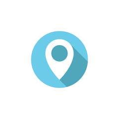 Pin map location icon flat vector design