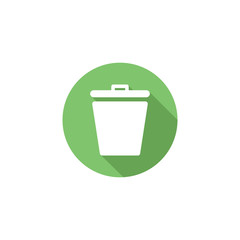 Trash can flat icon vector design