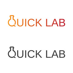 Quick lab logo innovation with letter Q vector design template