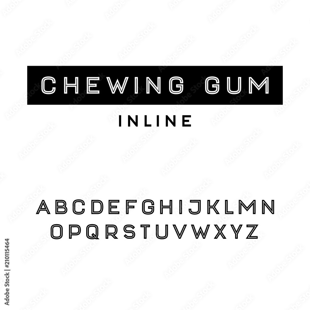 Fototapete simple sans serif font in uppercase (inline version)
