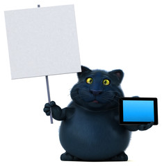 Obraz premium Fun cat - 3D Illustration