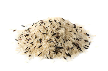 Raw Black Wild Rice Background