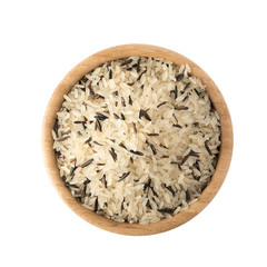 Raw Black Wild Rice Background