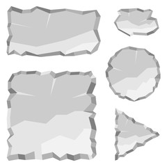 A set of flat stones, flat stones of gray color.