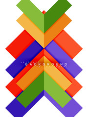 Multicolored abstract geometric shapes, geometry background for web banner