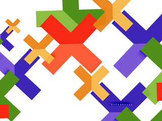 Multicolored abstract geometric shapes, geometry background for web banner