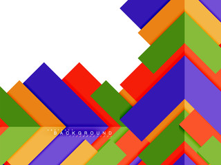 Multicolored abstract geometric shapes, geometry background for web banner