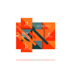 Square option infographic banner. Data and information visualization, geometric design
