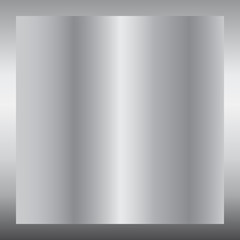 Silver gradient background. Silver design texture for ribbon, frame, banner. Abstract silver gradient template. Metal shine steel plate. Metallic light chrome pattern. Vector illustration