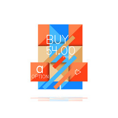 Square option infographic banner. Data and information visualization, geometric design