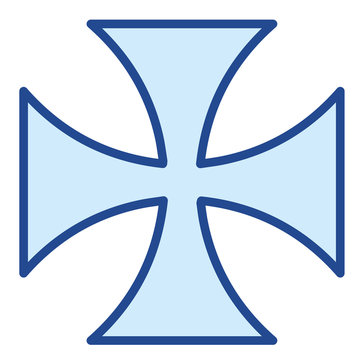 Kreuzritter / Eisernes Kreuz Vector Icon Illustration