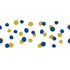 Polka dot seamless pattern. Hand hatching. Brushwork. Geometric background. Scribble texture. Тextile rapport.