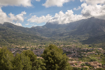 Fototapeta na wymiar A view in the mountains above Palma in Majorca