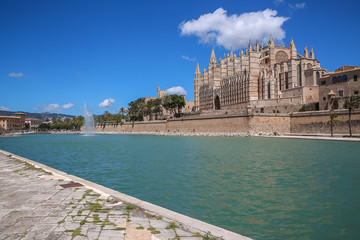 The Cathedral in Palma Majorca in Spain