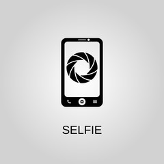 Selfie icon. Selfie symbol. Flat design. Stock - Vector illustration