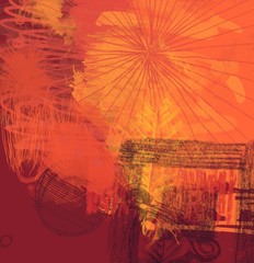 Abstract painting on canvas. Hand made art. Colorful texture. Modern artwork. Strokes of fat paint. Brushstrokes. Contemporary art. Artistic background image.