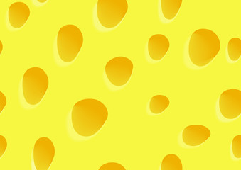 Cheese with holes. Seamless pattern.