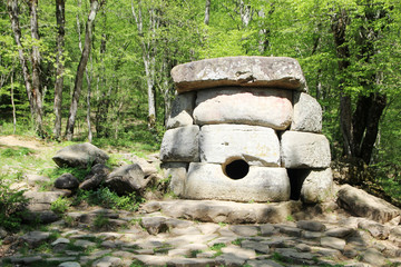 Ancient dolmens in Janet river valley, Russia, Gelendzhik