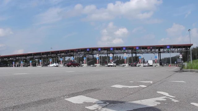 Charging point on the toll road.