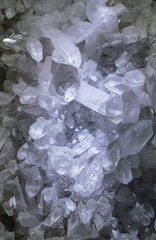 Quartz crystals close up