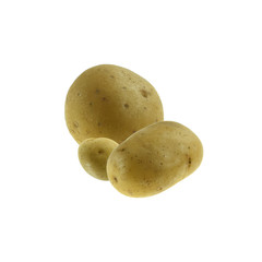     Świeże młode ziemniaki na białym tle 