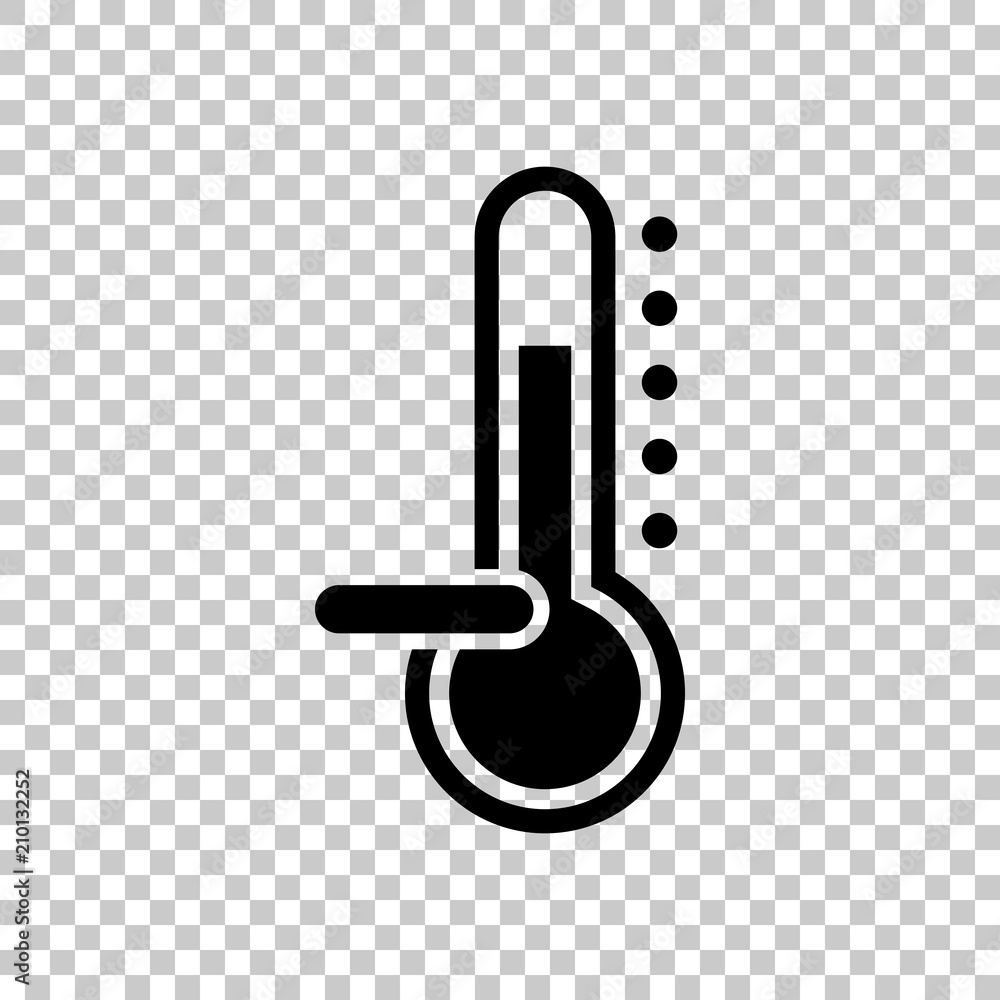 Poster thermometer, cold. subzero temperature. on transparent backgroun