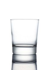 empty glass isolated on white background, clipping path included