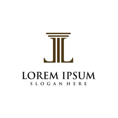 Letter LL law logo design