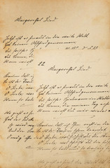 Creative vintage paper texture background Handwriting retro toned