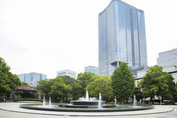 Fototapeta na wymiar Fontain square in Hibiya park
