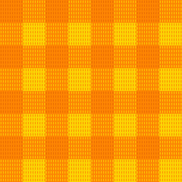 Vector Seamless Textule Texture Pattern, Illustration, Orange Plaid Fabric.