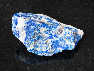 rough Lazurite (Lapis Lazuli) stone on black