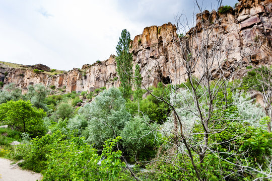 path along stream in Ihlara Valley in Cappadocia