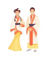 Chinese costume vector