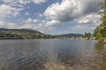 village of Gerardmer at the lake in the Alsace region
