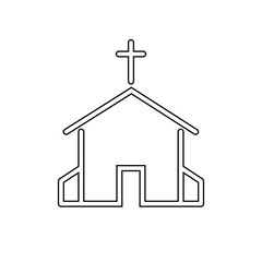 church icon isolated on white backgroud.