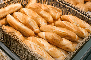 Tasty fresh bakery in supermarket