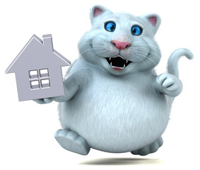 Fun cat - 3D Illustration