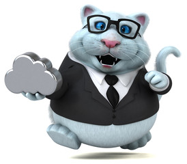 Fun cat - 3D Illustration