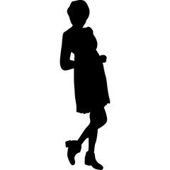 Silhouette of woman fashion  illustration jpg