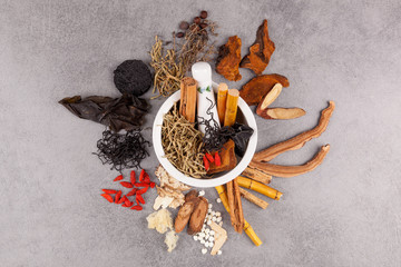 Traditional Chinese Medicine background.