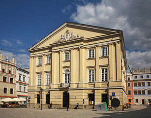 Crown Tribunal at Market square in Lublin. Poland - obrazy, fototapety, plakaty