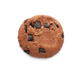 Delicious cookie on white background