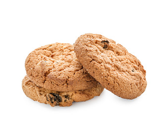 Delicious cookies on white background