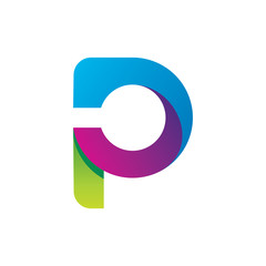Letter P colourful