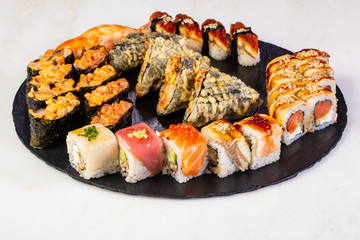 Sushi and rolls mix