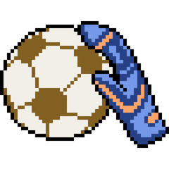 Fototapeta premium vector pixel art goal keeper