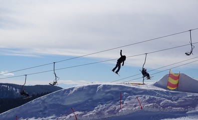 Feldberg Skigebiet in der Nähe von Freiburg in Breisgau und Titisee in Süddeutschland in Europa
