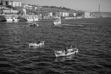 sailorboats on bosphorus