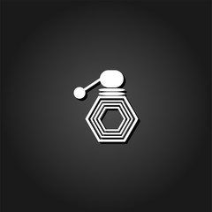 Cologne icon flat. Simple White pictogram on black background with shadow. Vector illustration symbol